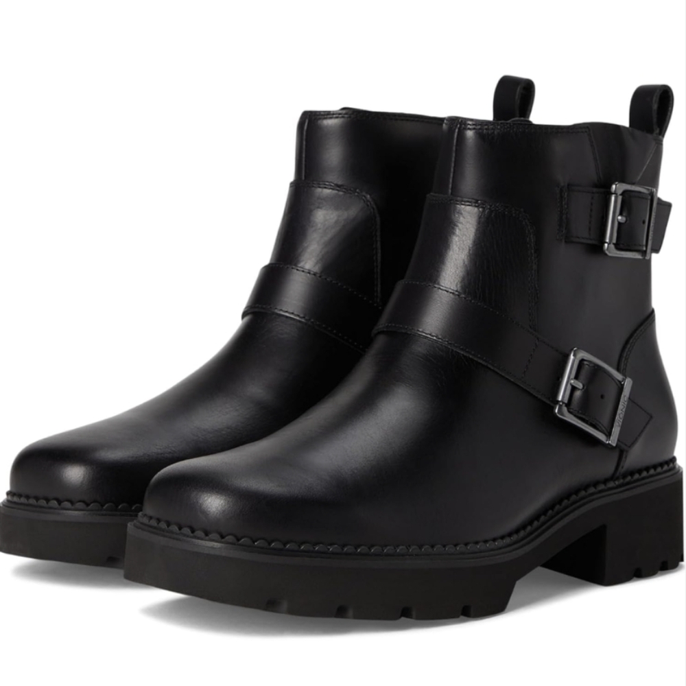 Women's Folsom Black Leather Ankle Boots